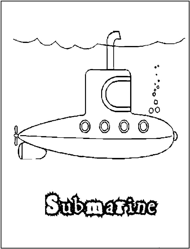 Dibujo Submarino Pulpo Para Imprimir Y Colorear